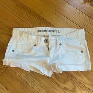 White jean shorts